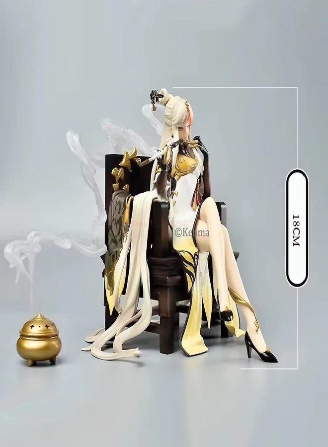 KENMA Genshin Impact Ninguang Action Figure PVC Gaming Figure Weeb Mnga Collectible Model Toy, 21 cm, 18 cm, Multi Color - Image 4